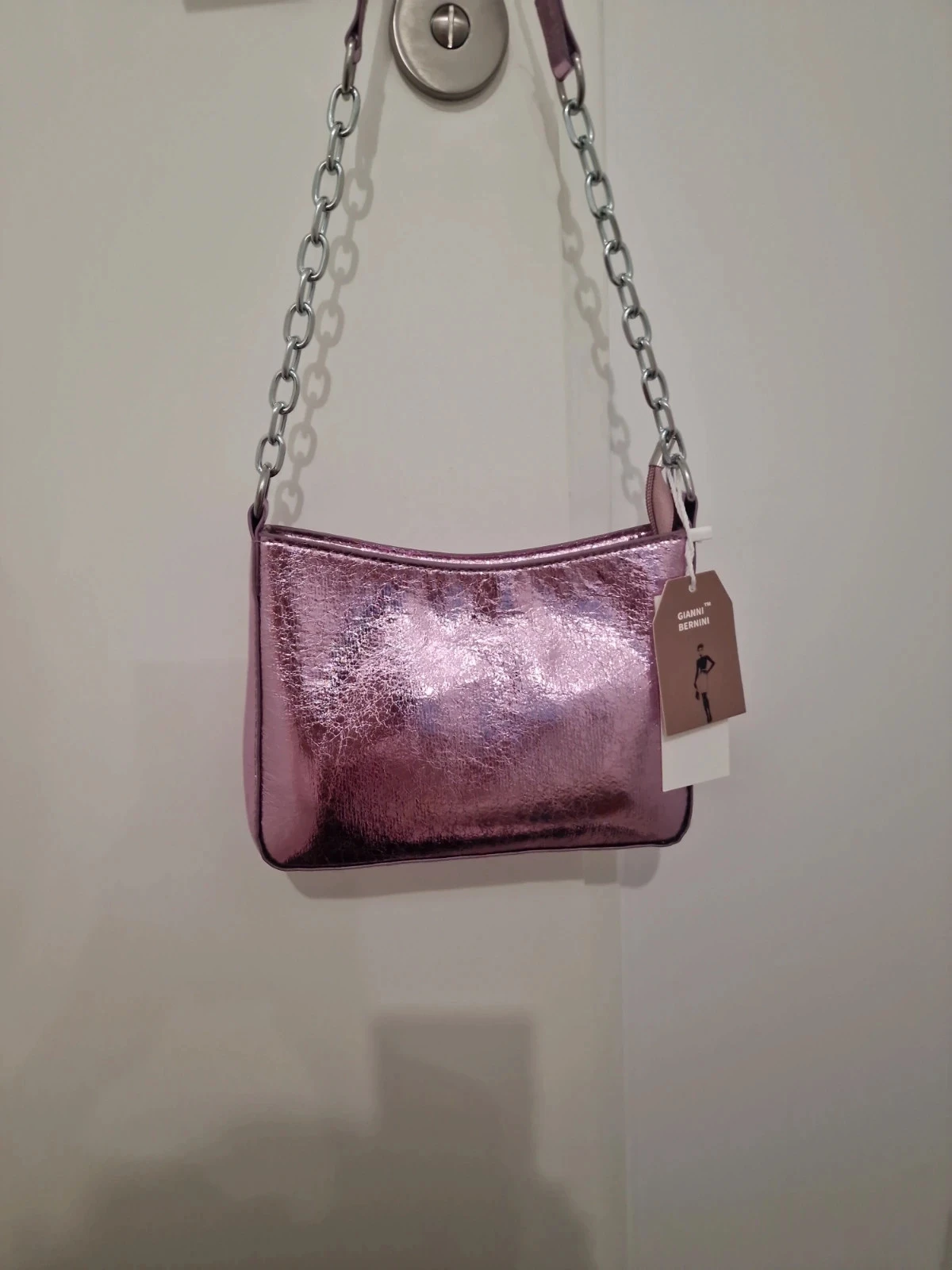 Sac bandoulière rose brillant – photo 6